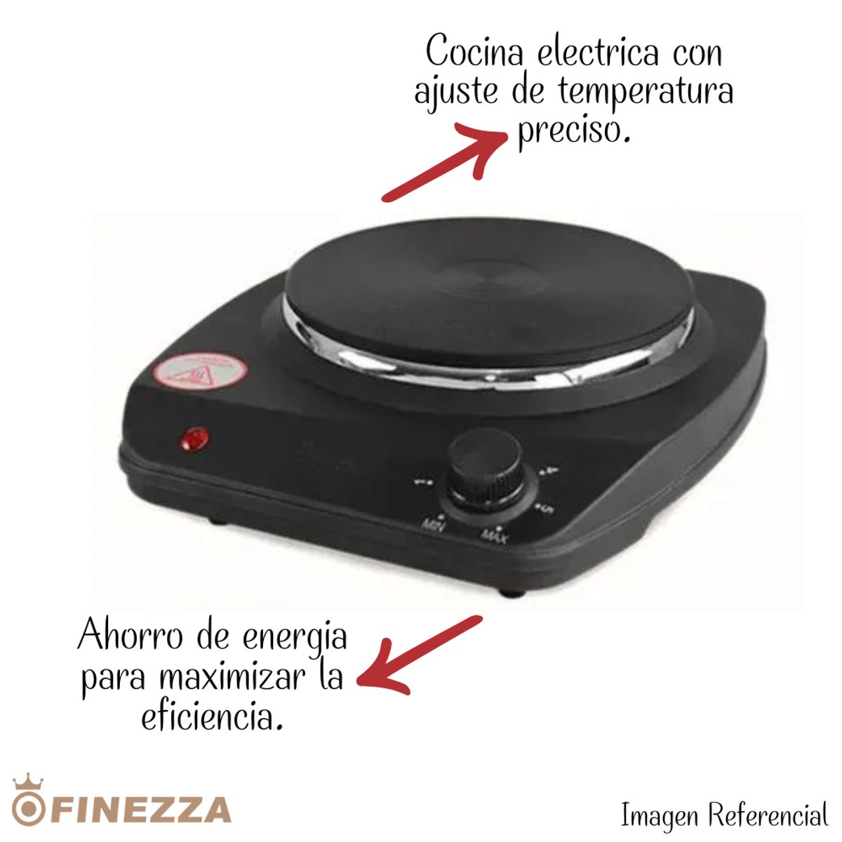 FINEZZA - Cocina Electrica Finezza 1 Hornilla - FZ-202D3N