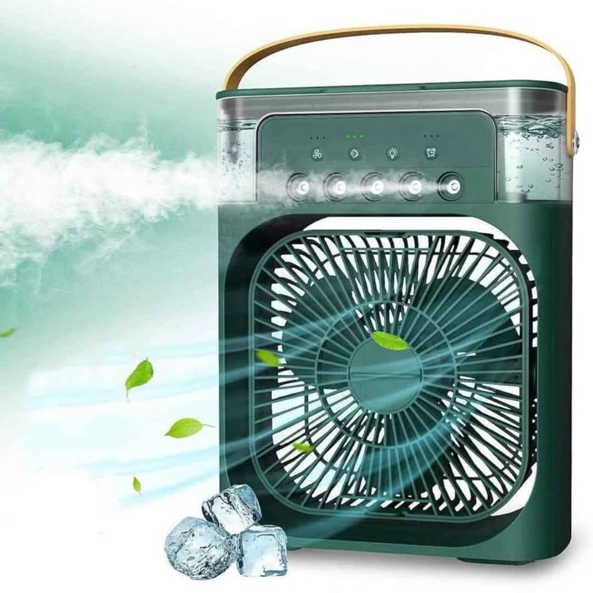 PREMIUM - Ventilador humidificador eléctrico portátil 12256 - Verde