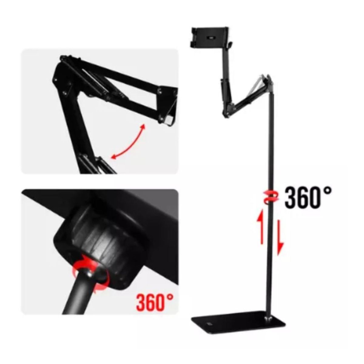 GENERICO - Soporte inteligente para Celular y Tablet XO-C137 Negro