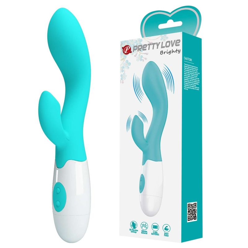 PRETTY LOVE - VIBRADOR RABBIT  BRIGHTY TURQUOISE