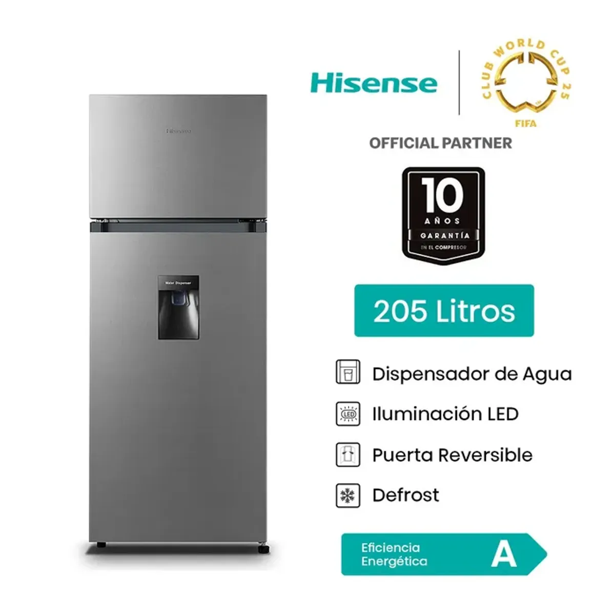 HISENSE - Refrigeradora Hisense 205LT RD267H