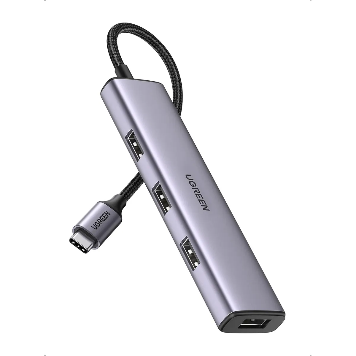 UGREEN - Ugreen Hub 4 en 1 USB-C a Puerto USB 3.2 Gen 1 Plateado CM473 - 20841