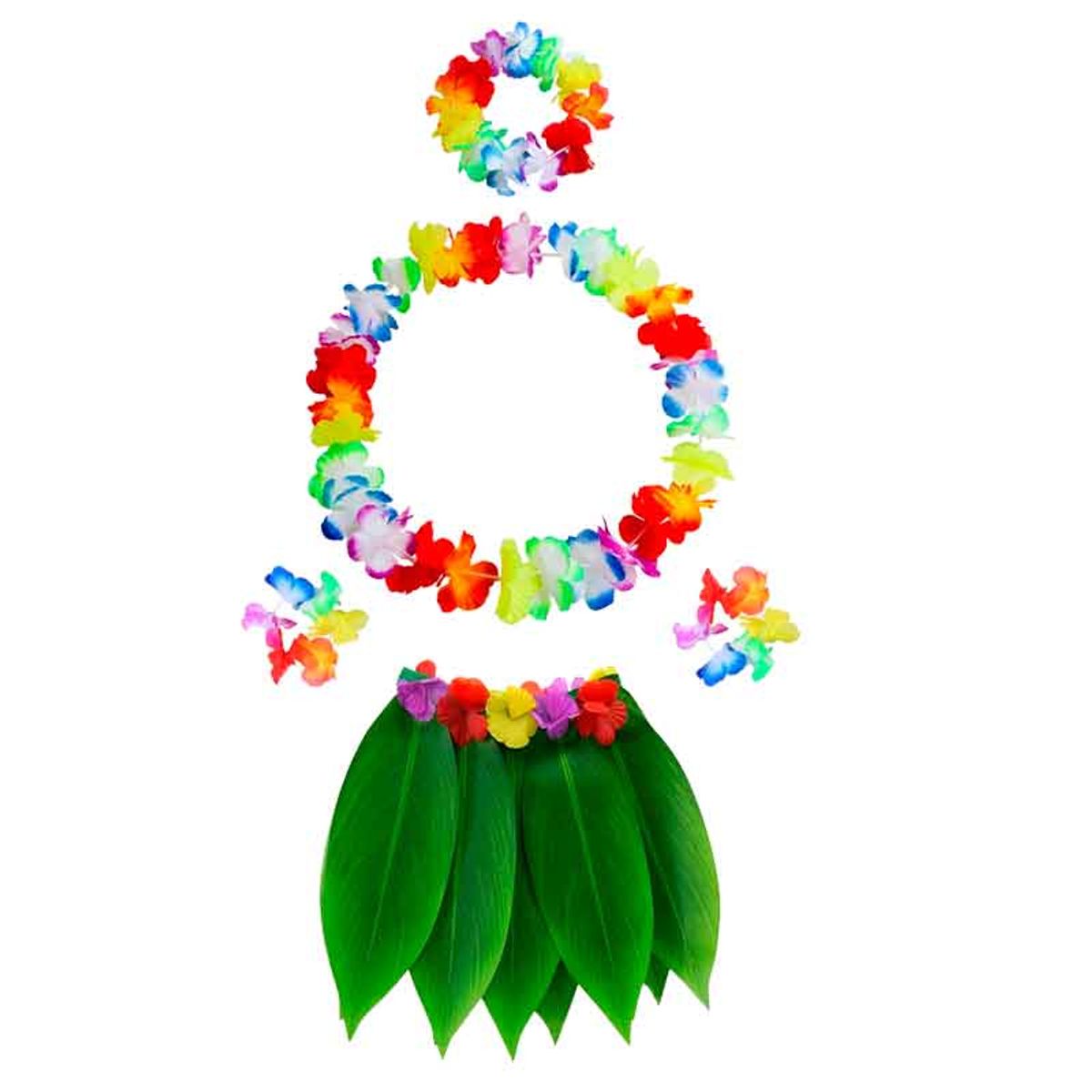 GENERICO - Falda de Hoja de Hula set de luau