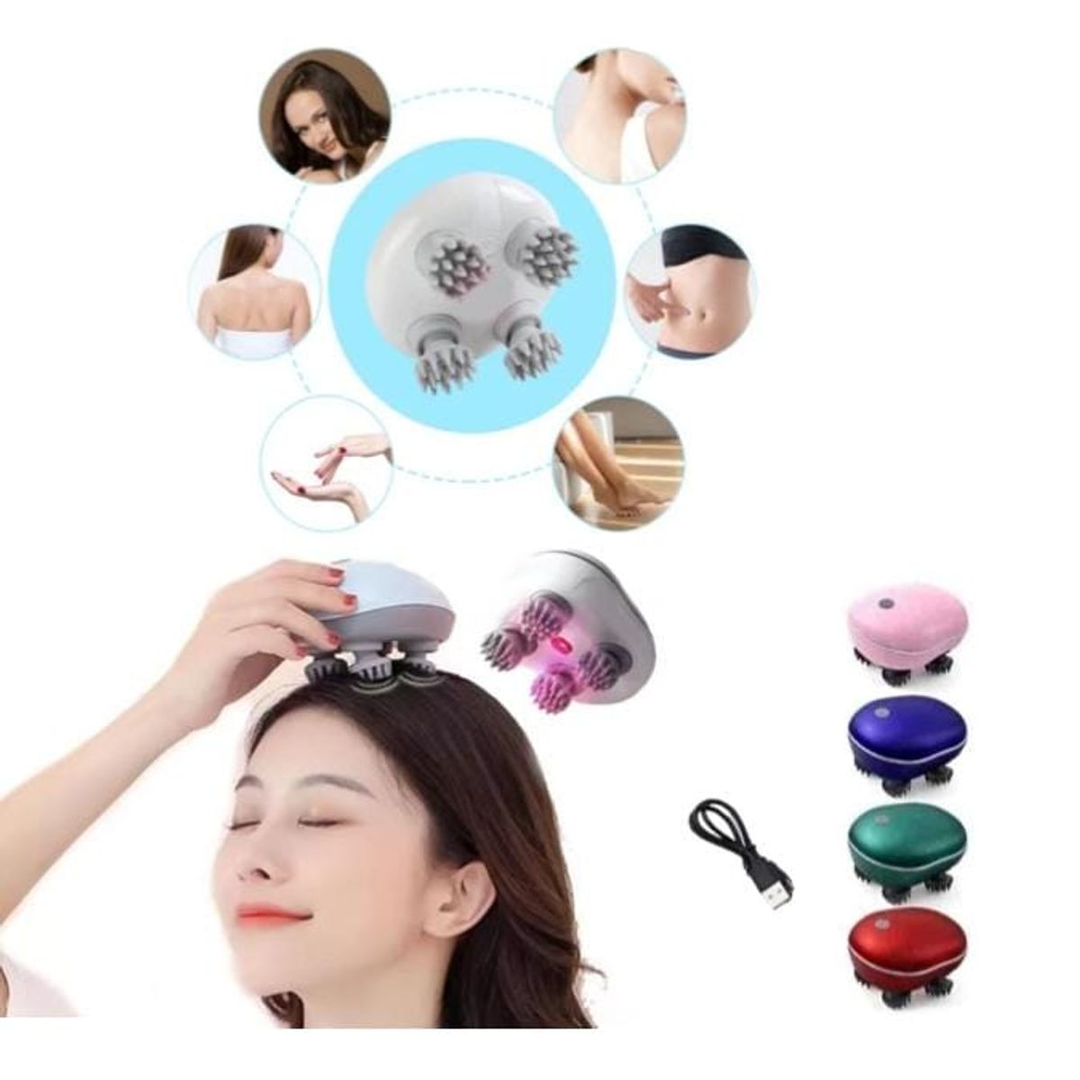 GENERICO - Masajeador de cabeza estimulador control de crecimiento