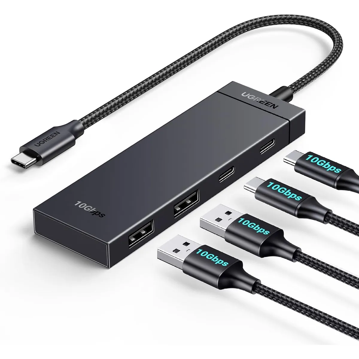 UGREEN - Ugreen Hub 4 En 1 Puertos 2x USB-C 3.2  2x USB-A 3.0 TD CM806 - 35583