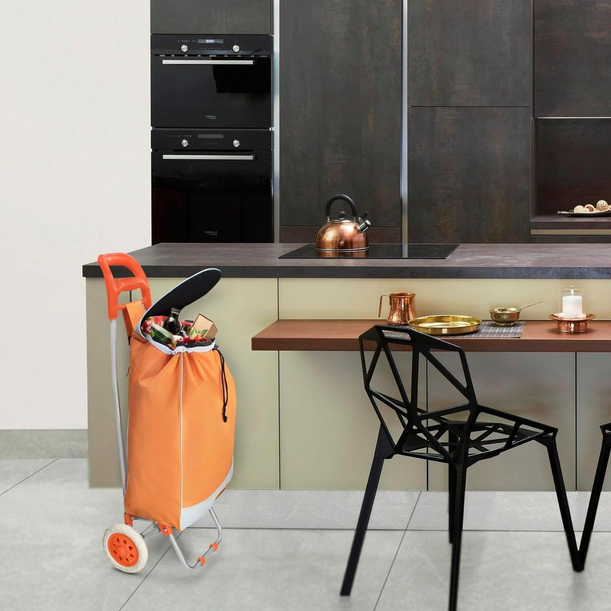 GENERICO - COCHE GRANDE CARRITO COMPRAS MERCADO HOGAR CON BOLSILLO Y CIERRE