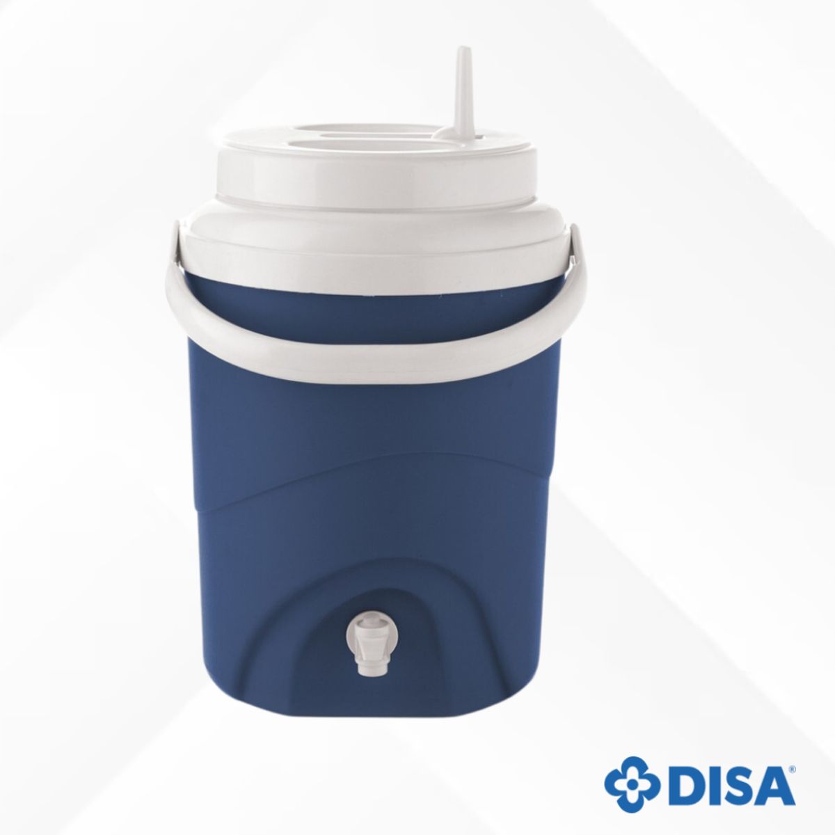 DISA SOLUCIONES ECOEFICIENTES - TERMO COOLER CON CAÑA  AZUL DE 8 LTS