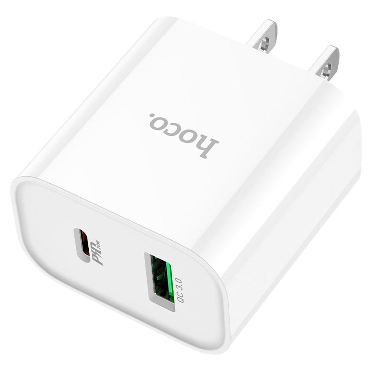 HOCO - Cargador de Pared USB-C (Iphone) + USB - Carga rapida  - HOCO C80 PLUS
