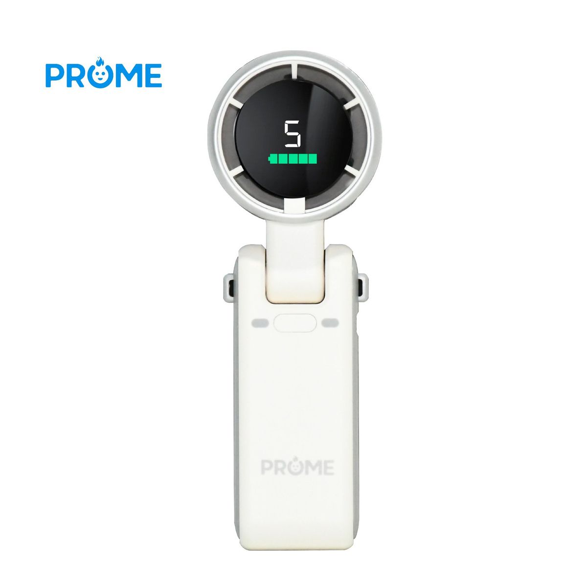 GENERICO - Ventilador Portátil Recargable 5 Velocidades – Mano, Cuello y Escritorio con Pantalla LED