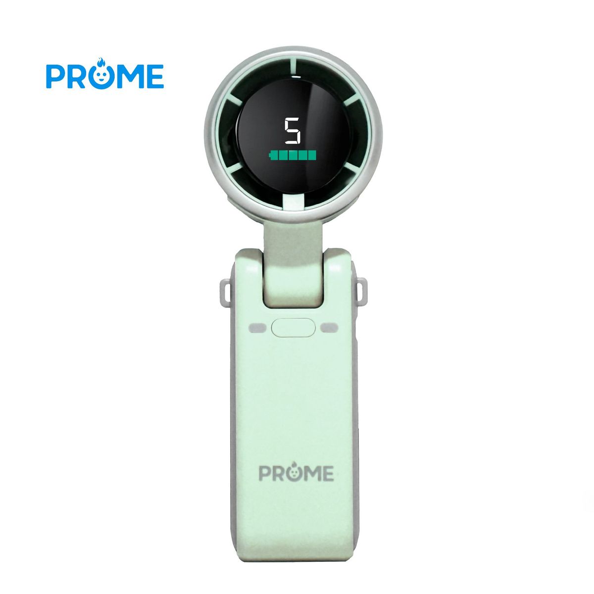 GENERICO - Ventilador Portátil Recargable 5 Velocidades – Mano, Cuello y Escritorio con Pantalla LED