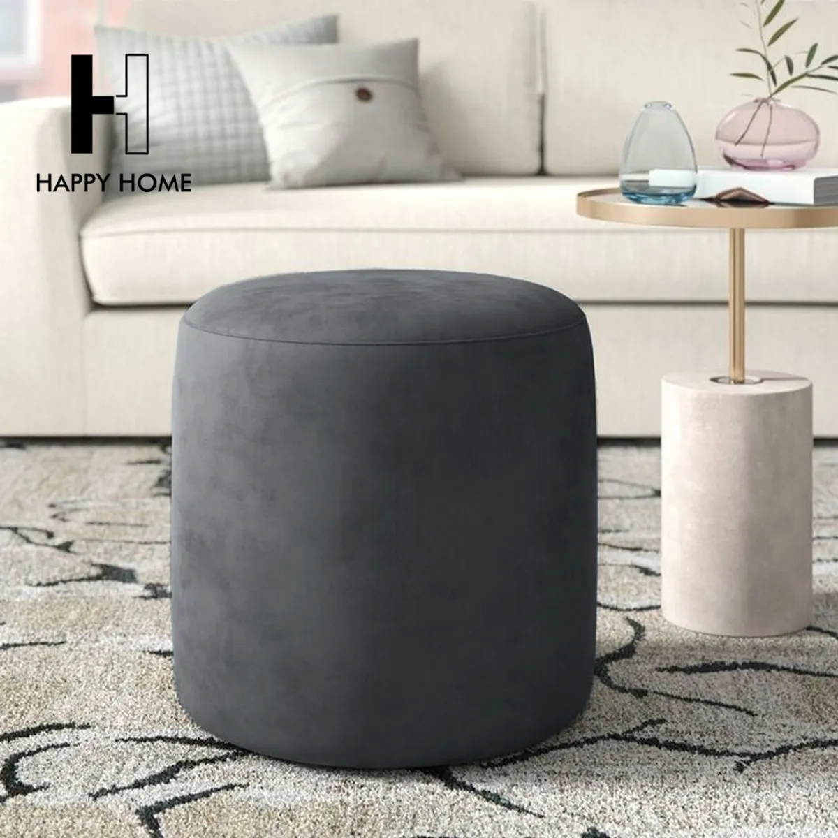 GENERICO - PUFF TOM PLOMO REDONDO