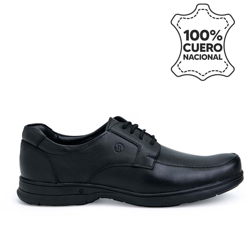 VIALE - Zapato Escolar Derby Casual PEPE-2505 NEGRO Viale Homme Cuero