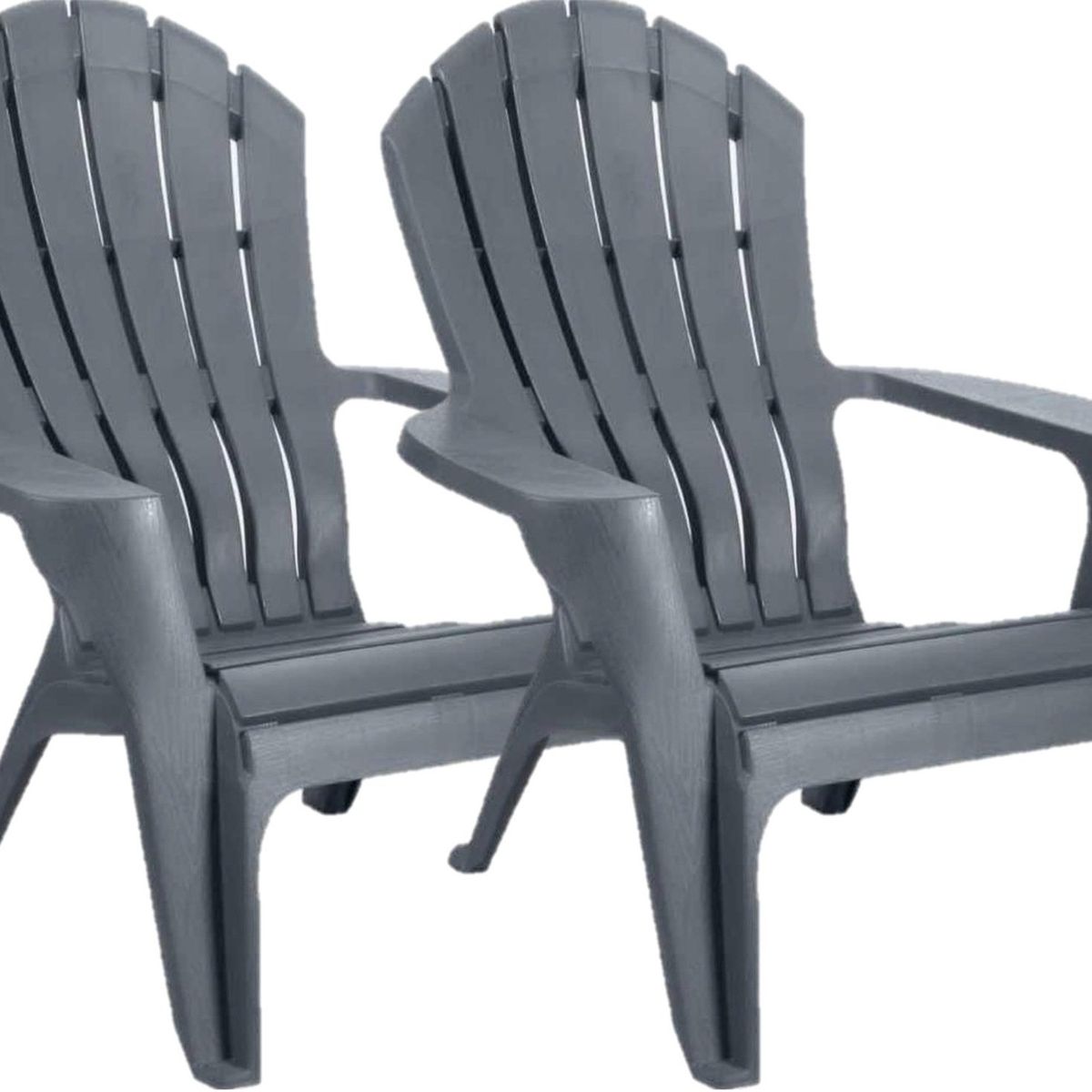 GENERICO - Set x2 Sillones de terraza gris de resina