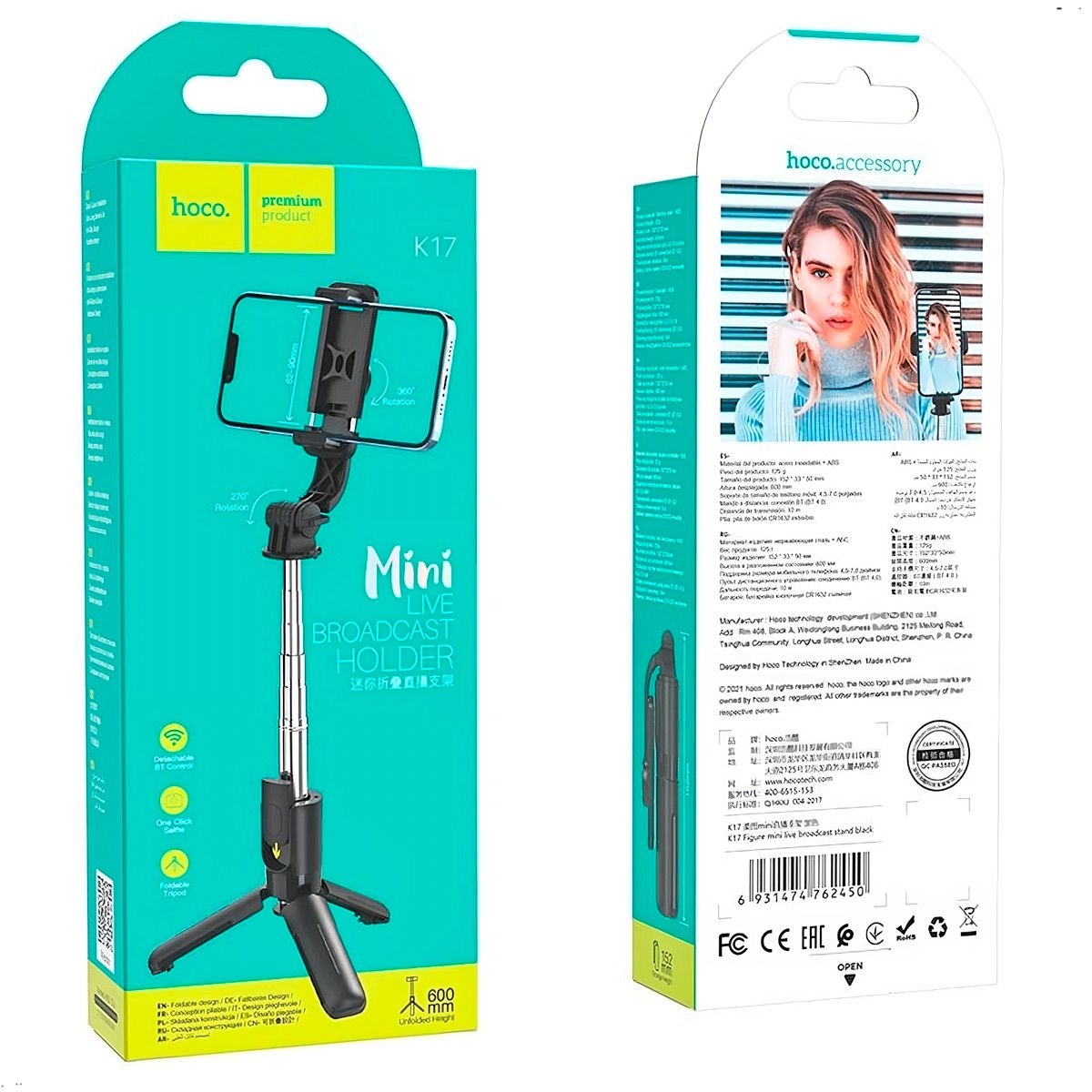 HOCO - Soporte Tripode K17 Soporte Hoco Para Telefonos Moviles + Control