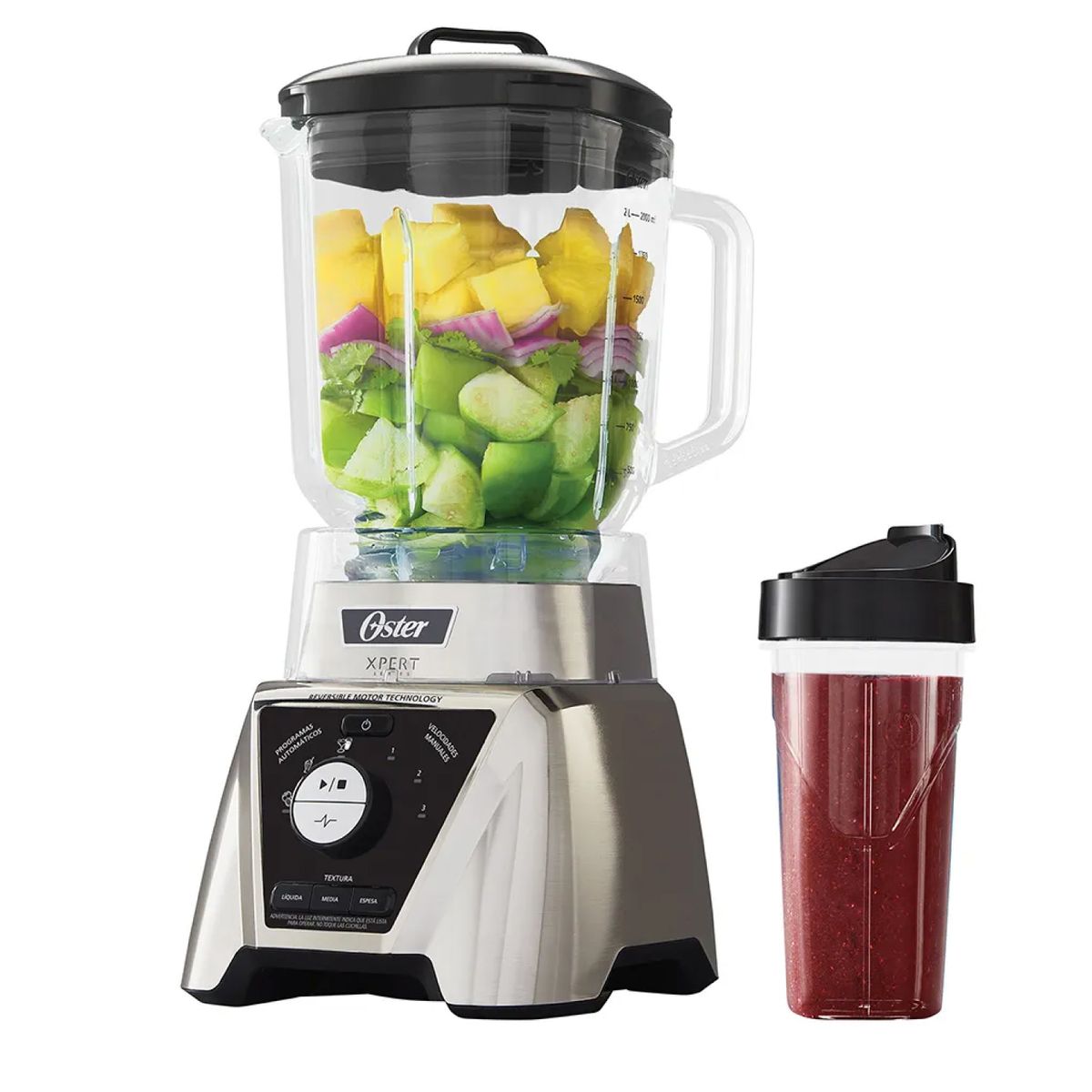 OSTER - Licuadora Oster control de textura y un Blend-N-Go BLST3B-CPG