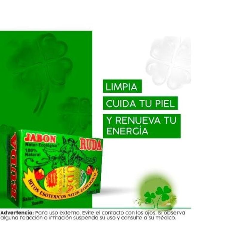 GENERICO - Pack 3 Jabón herbal esotérico de ruda hidratante