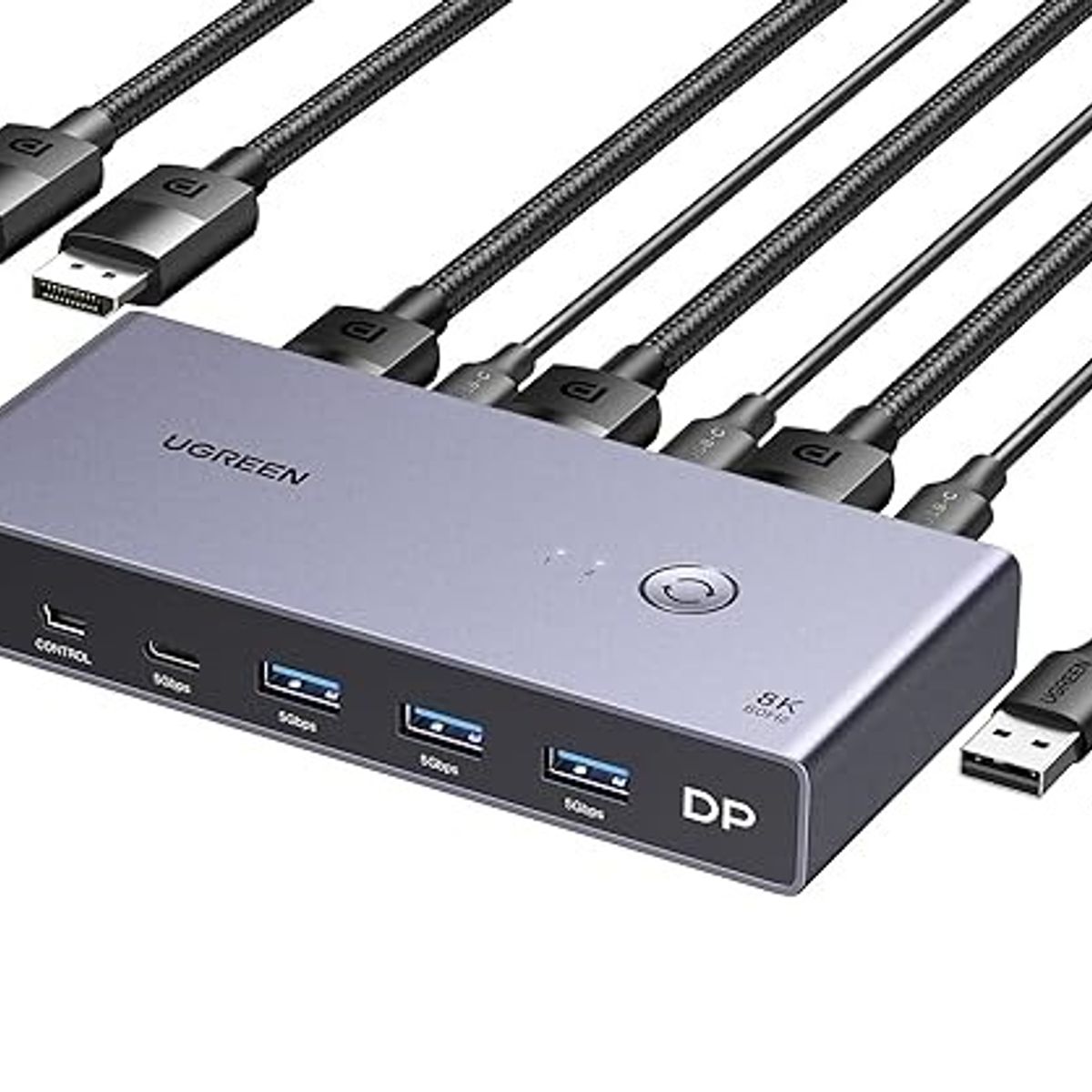 UGREEN - Switch KVM Displayport de 8K DP 1.4  2 Computadoras UGREEN (25962)