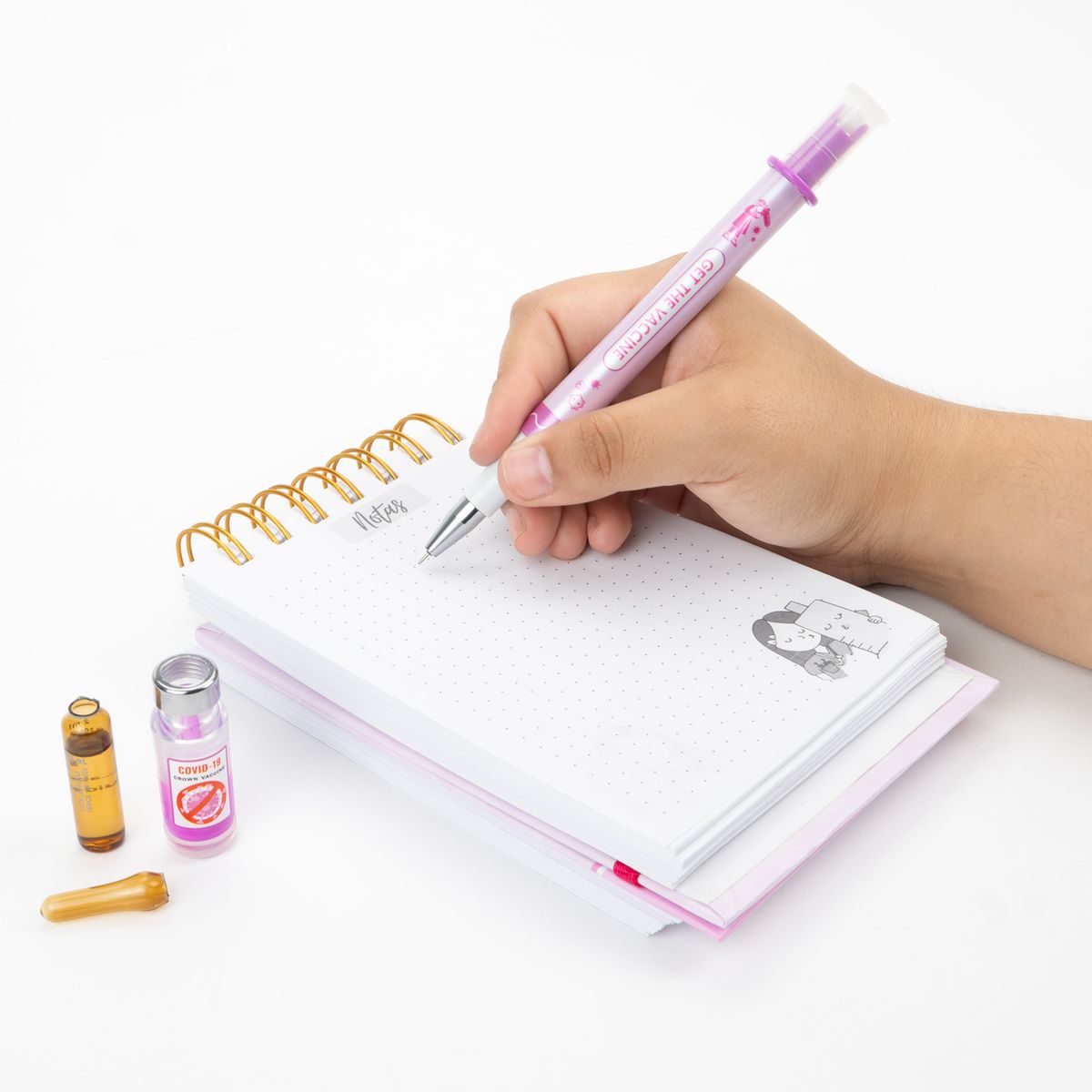 GENERICO - Rompe Ampolla Tipo Lapicero con Sello Lila