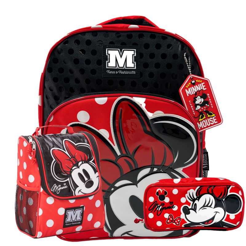 DISNEY - SET MOCHILA DE MINNIE ROJO