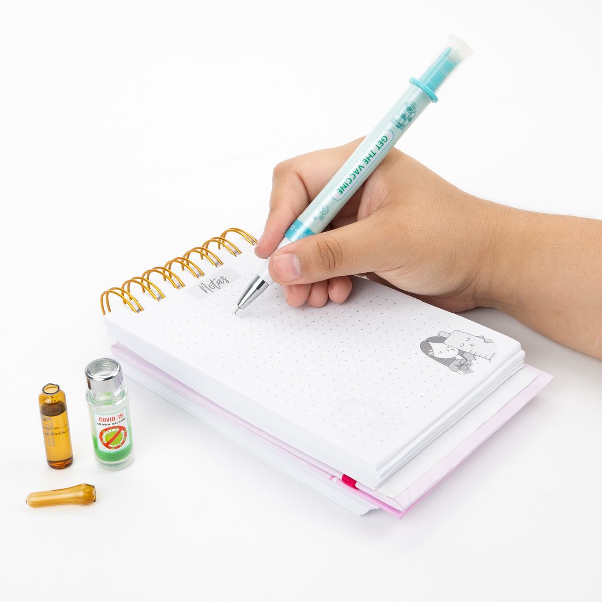 GENERICO - Rompe Ampolla Tipo Lapicero con Sello Turquesa