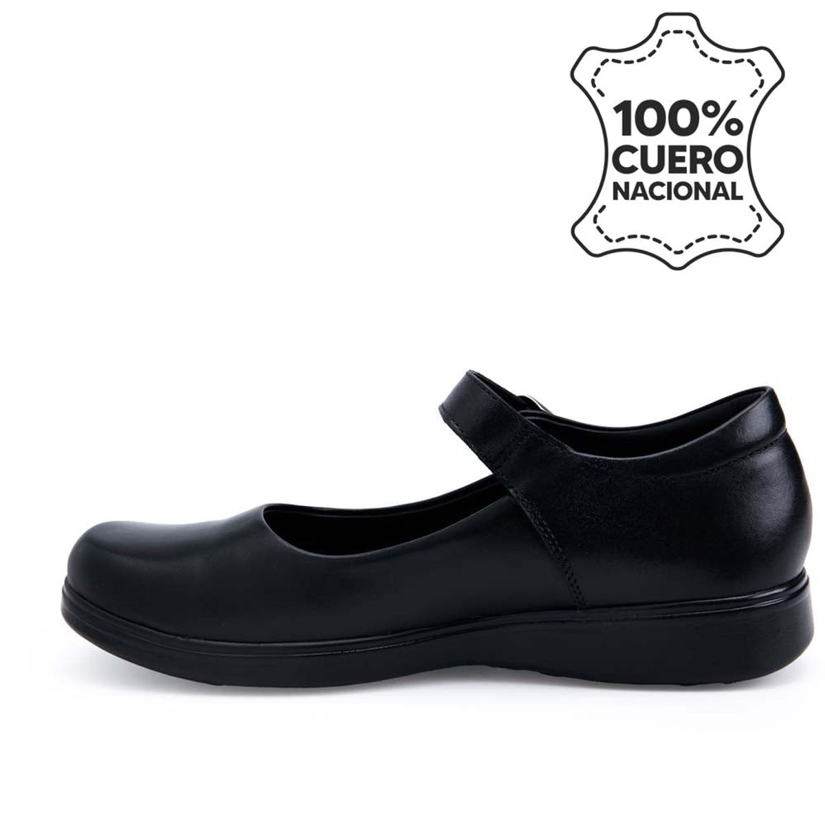 RABBIT - Zapato Escolar Ballerina Casual MANA-2504 NEGRO Rabbit Cuero