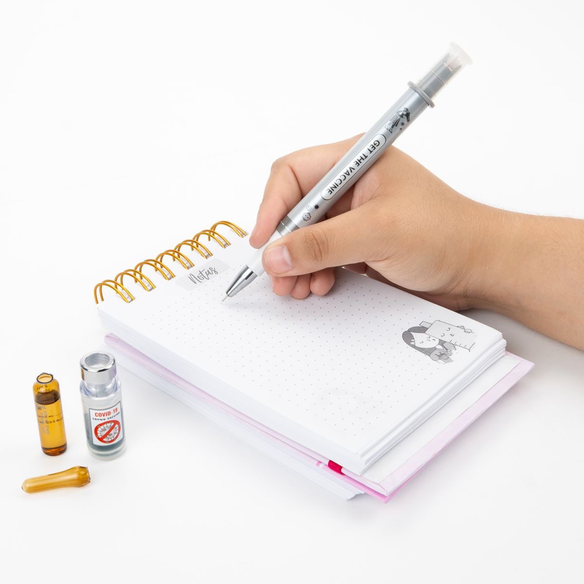 GENERICO - Rompe Ampolla Tipo Lapicero con Sello Gris