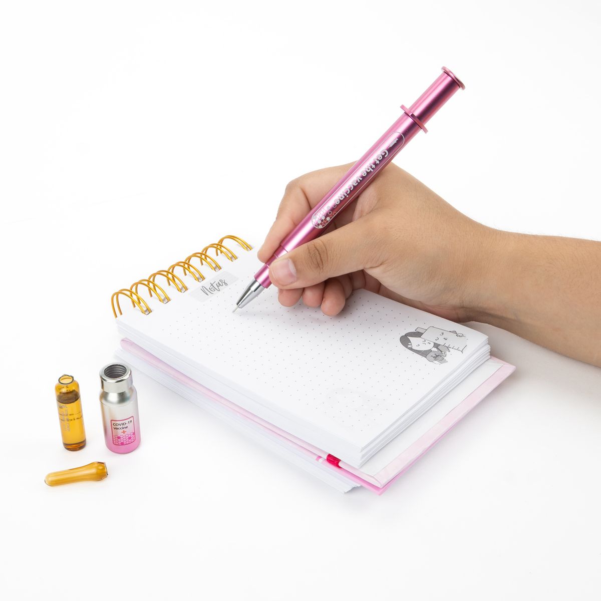 GENERICO - Rompe Ampolla Tipo Lapicero LED Estilo Metalizado Fucsia