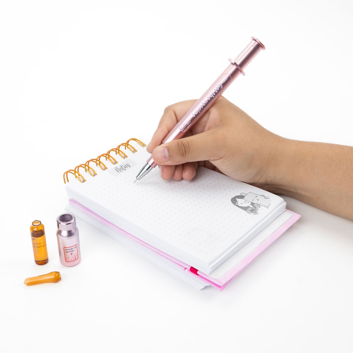 GENERICO - Rompe Ampolla Tipo Lapicero LED Estilo Metalizado Rosa