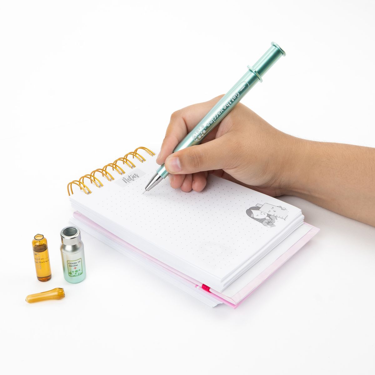 GENERICO - Rompe Ampolla Tipo Lapicero LED Estilo Metalizado Verde Agua