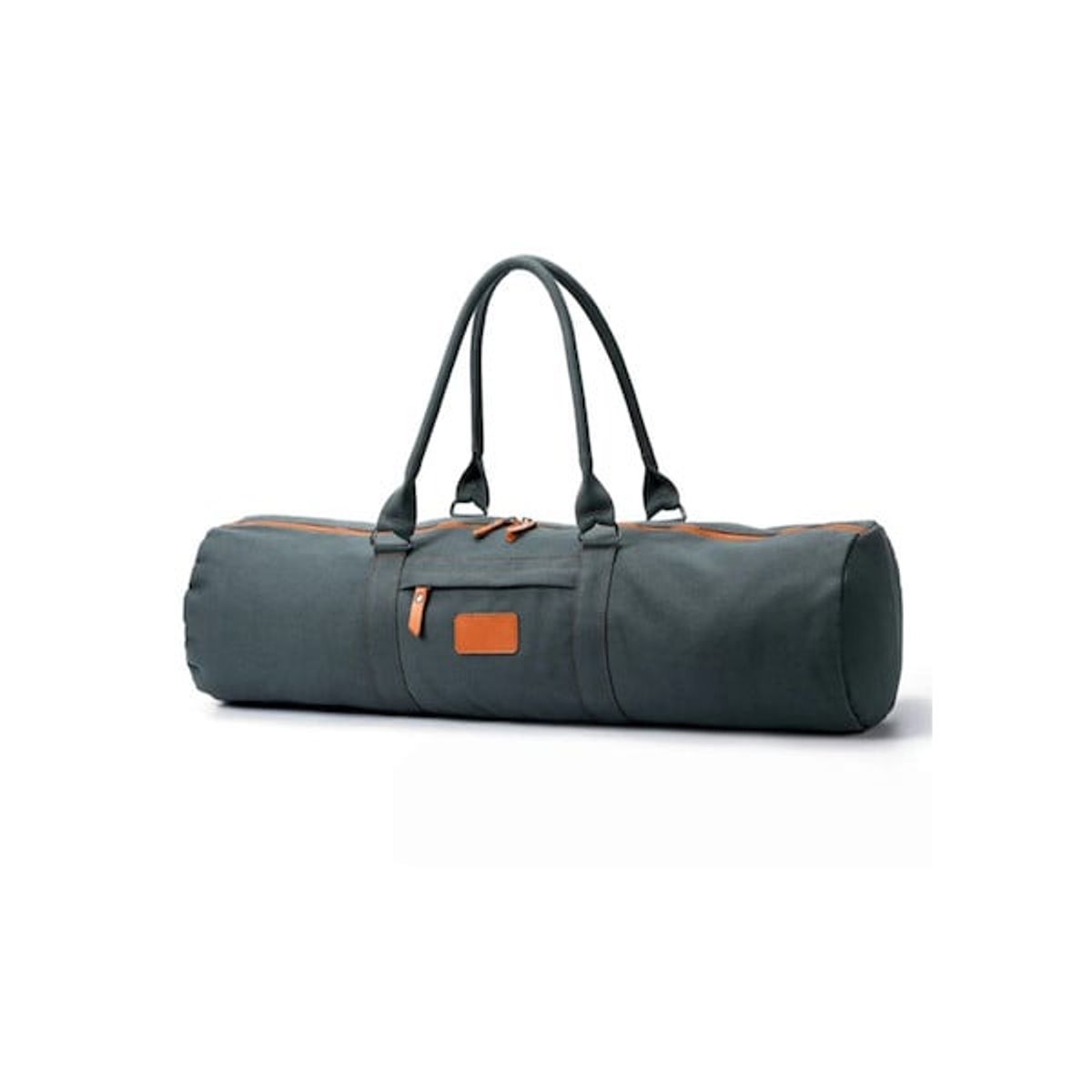 HOME FIT - Bolso Portamat tamaño extra 100%  Algodón color verde oscuro