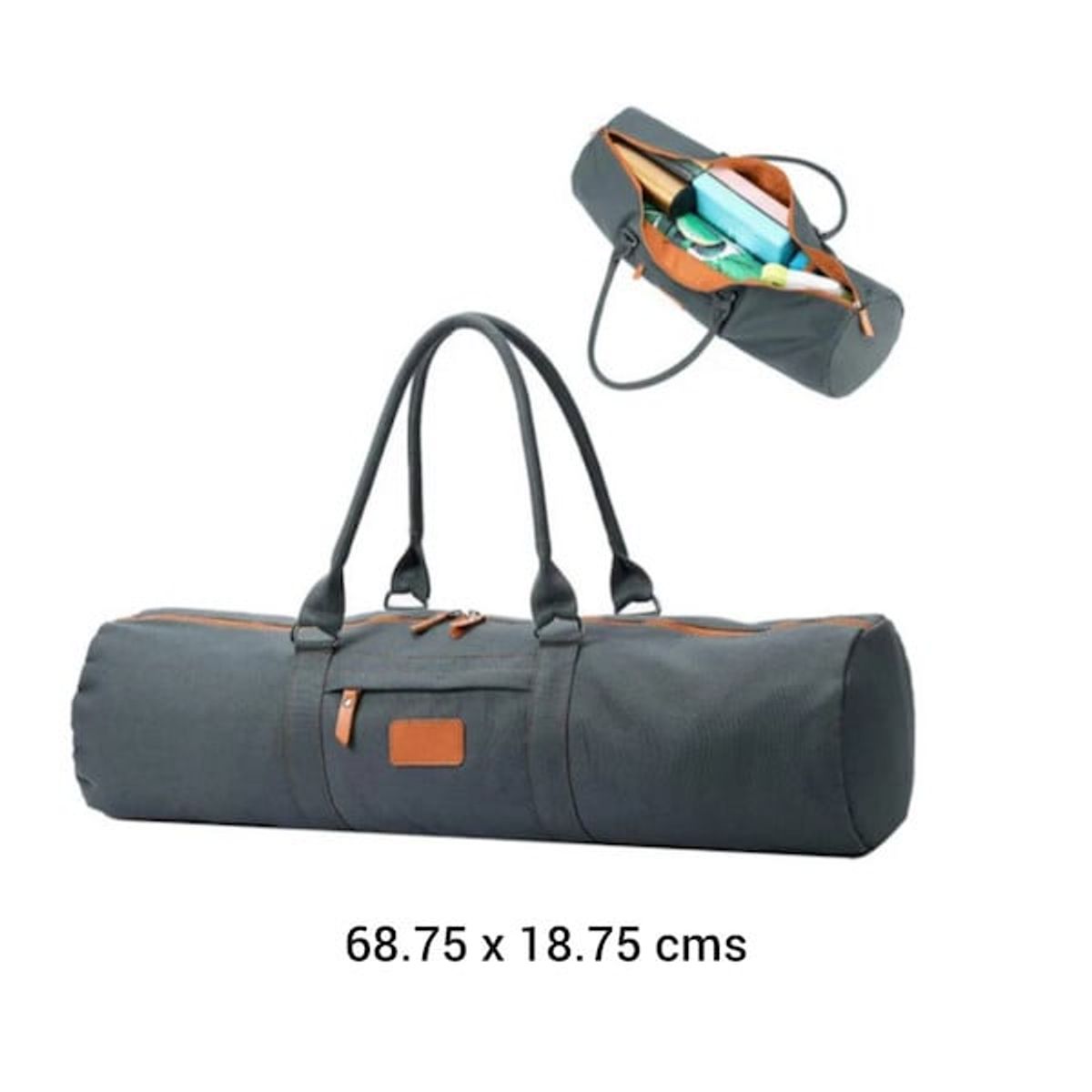 HOME FIT - Bolso Portamat tamaño extra 100%  Algodón color verde oscuro