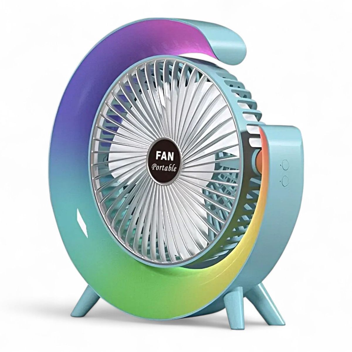 GENERICO - Ventilador Escritorio RGB Iluminación Personalizable