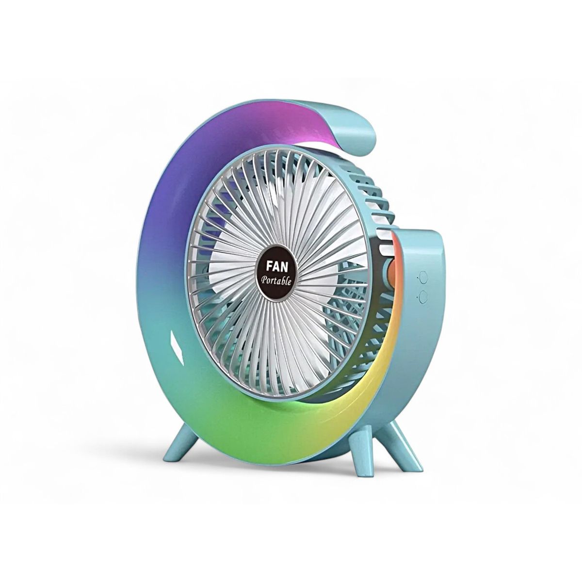 GENERICO - Ventilador Escritorio RGB Iluminación Personalizable