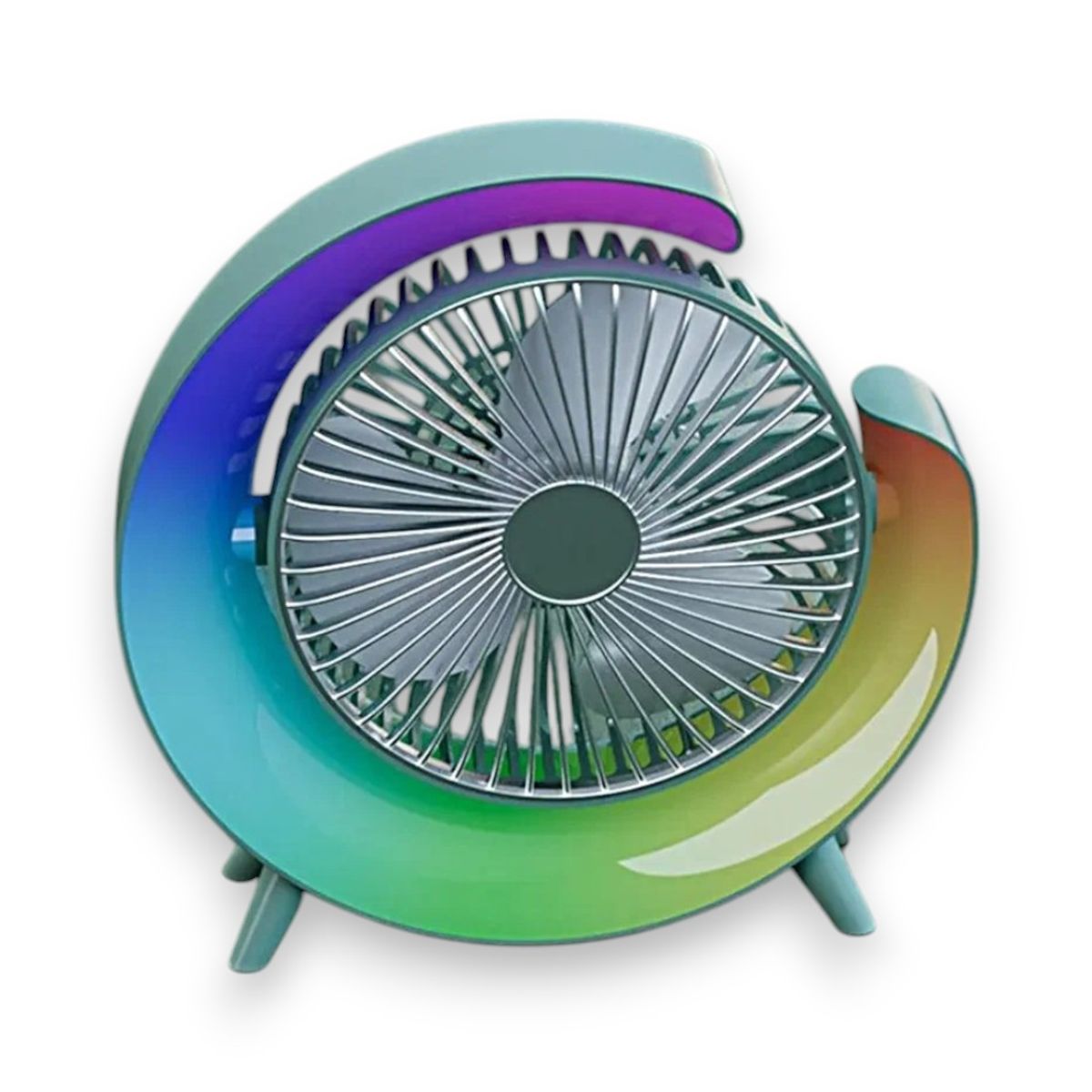 GENERICO - Ventilador Escritorio RGB Iluminación Personalizable