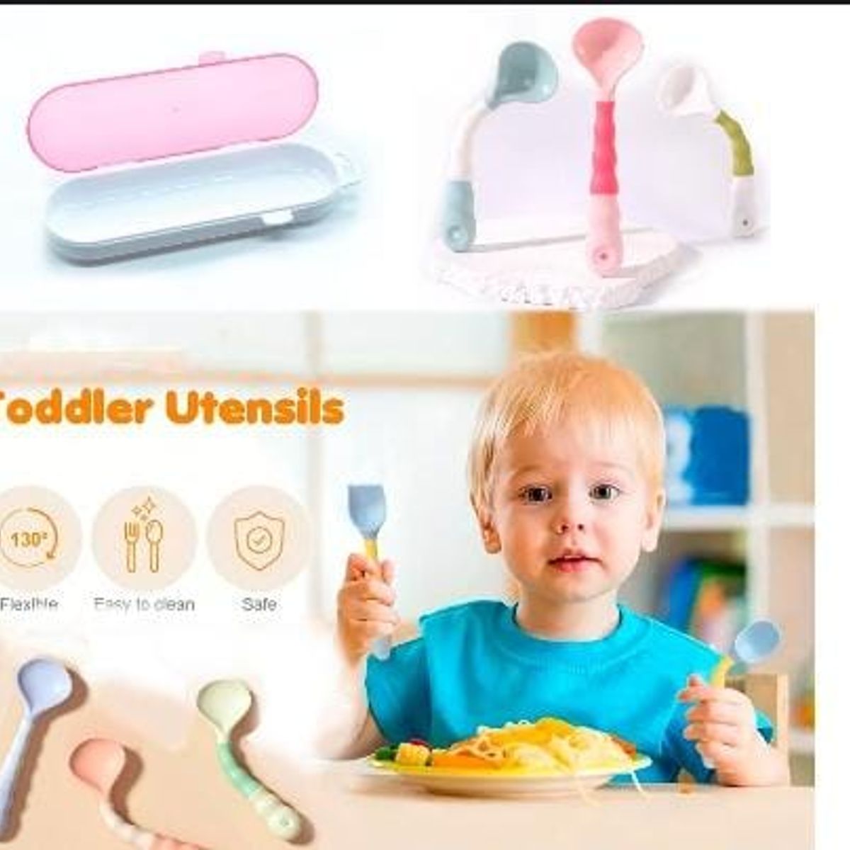 GENERICO - Pack de 2 cucharas utensilios flexibles