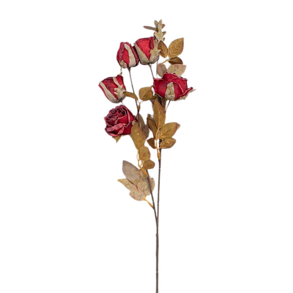 PANADECOR - Rosa en Vara en Pack de 2 Rojo Panorama Hogar