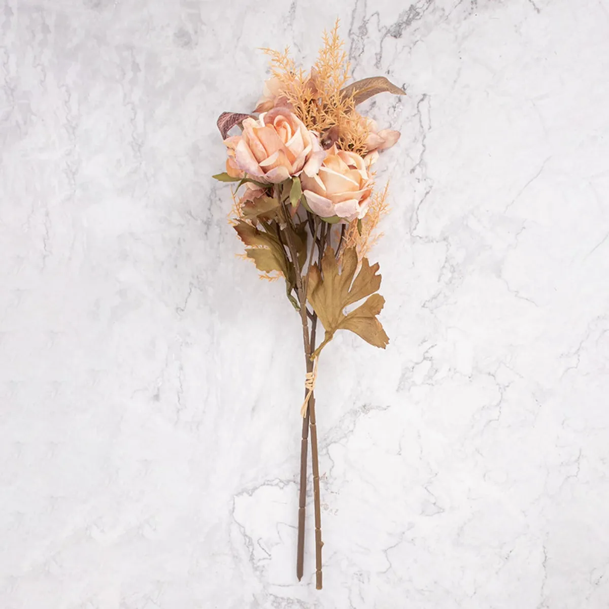 PANADECOR - Pack de 2 Ramos Rosas Artificiales Marrón