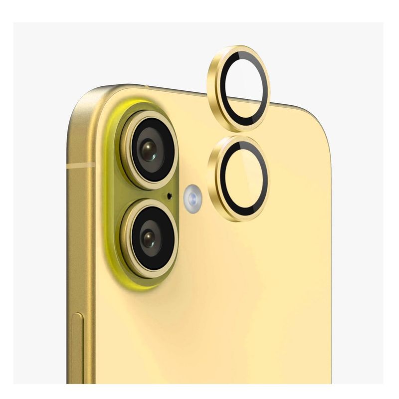 GENERICO - Protector de Cámara Metálico iPhone 16  - Dorado