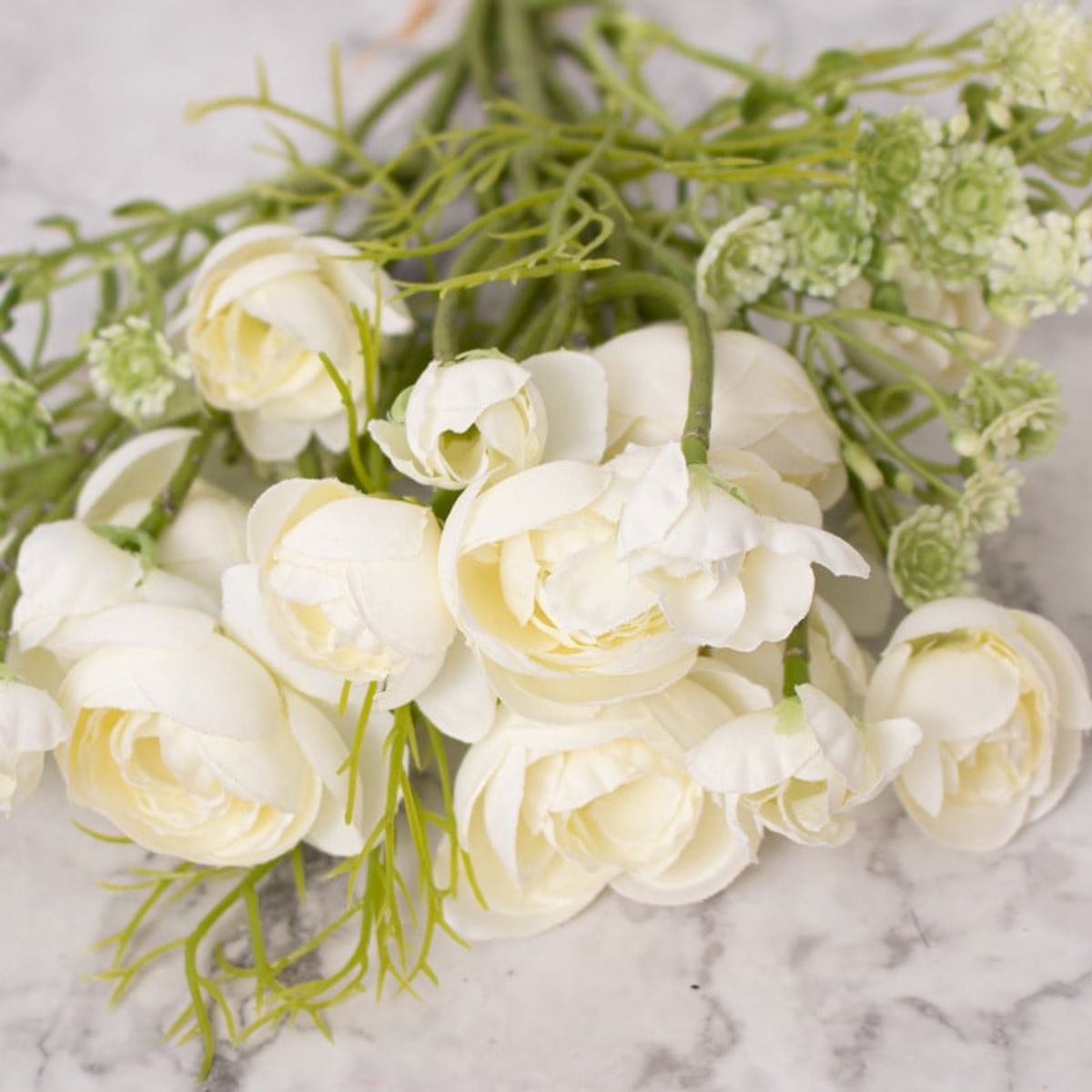 PANADECOR - Ramo de Peonías Artificial Blanco