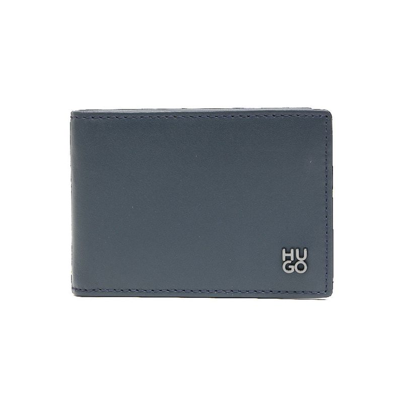 HUGO BOSS - Hugo - Billetera de piel de napa con logo apilado