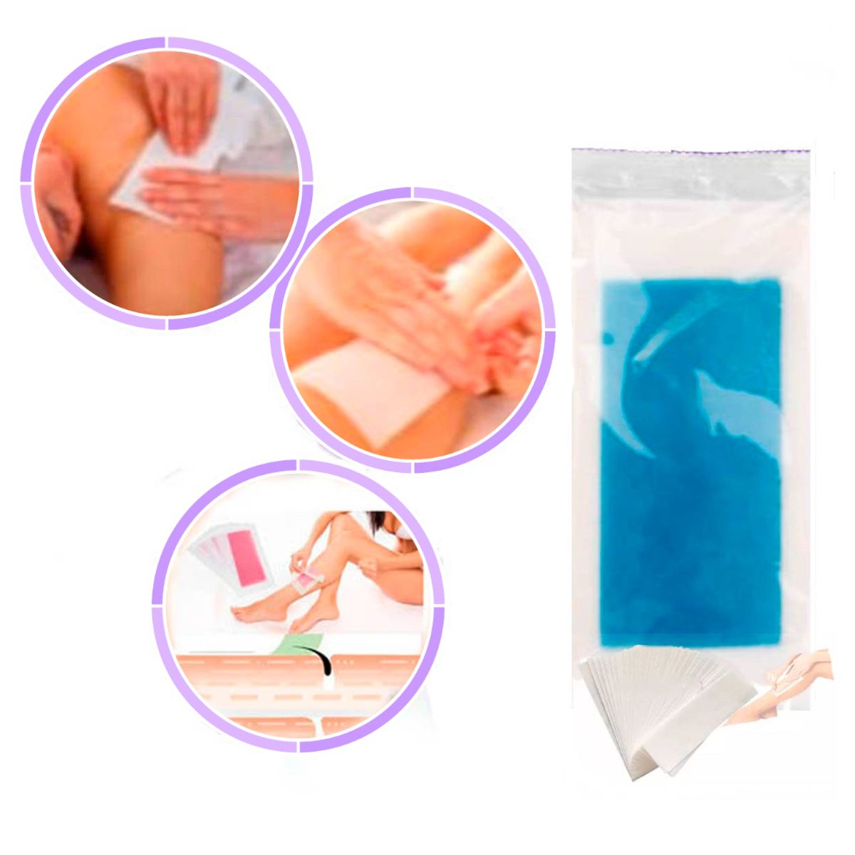 GENERICO - 50 Pza Bandas Depilatorias Corporal