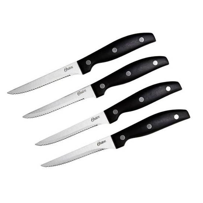 OSTER - Set de Cuchillos Oster® 4Pzs GRANGER Acero Inoxidable Negro