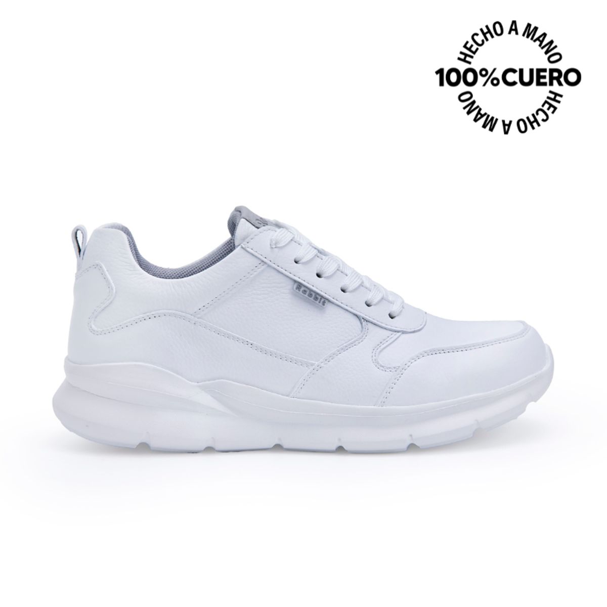 RABBIT - Zapatilla Escolar Casual JOSE-2512 Blanco Rabbit Cuero