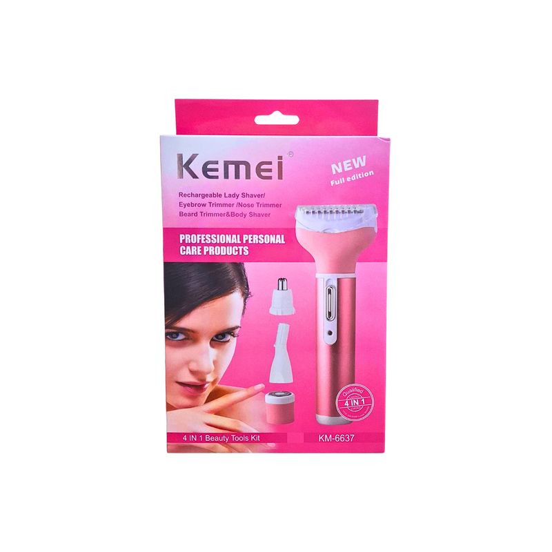 KEMEI - 4 en 1 Afeitadora Recargable para Dama - KEMEI