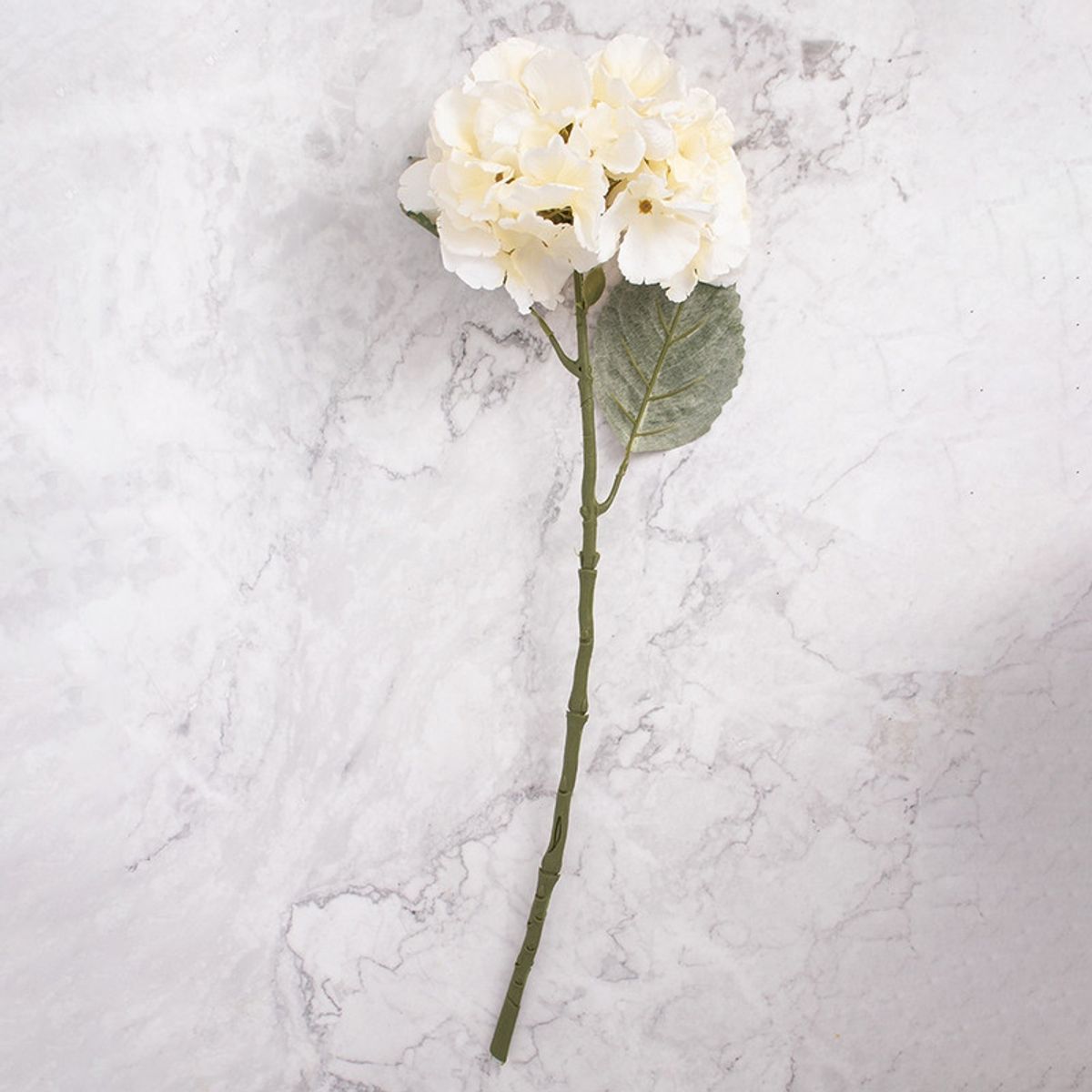 PANADECOR - Hortensia Artificial en Vara Blanco