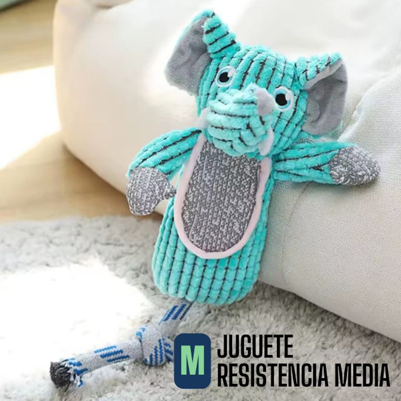 GENERICO - Juguete elefante para mascota resistente M