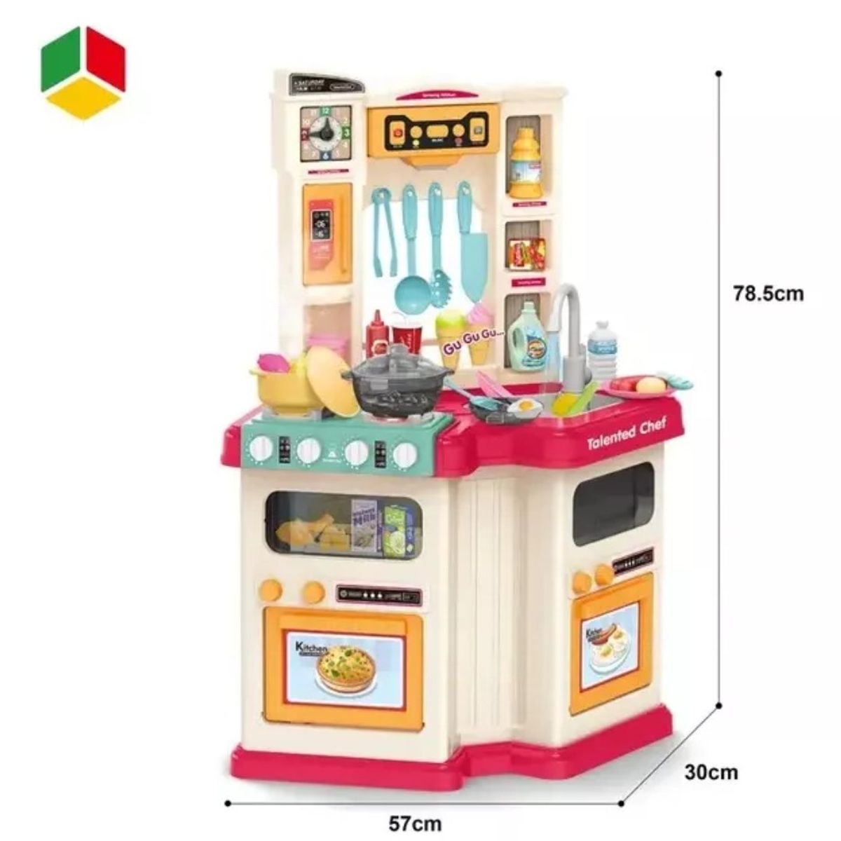 GENERICO - Juguete set de cocina con vapor, luz y sonido 67 pzs