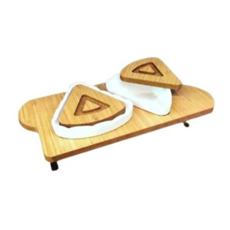 VIP AHMET - Fuente plato para piqueos o alimentos  triangular 2