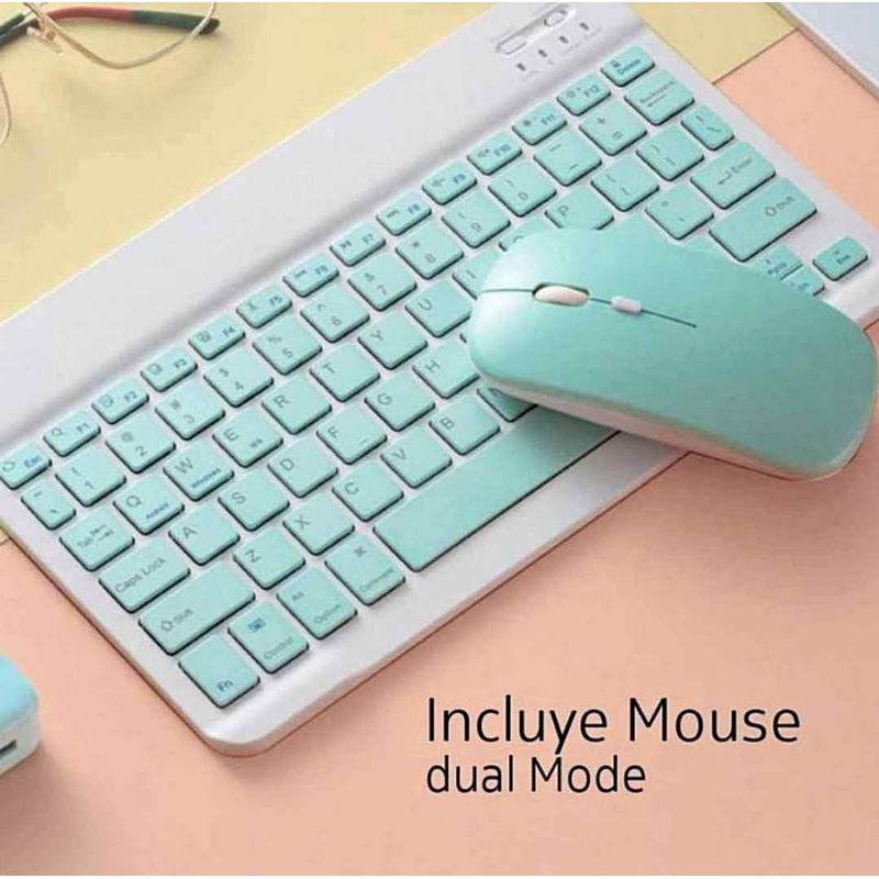 PREMIUM - TECLADO  MOUSE INALAMBRICO BLUETOOTH AJ340169-VERDE