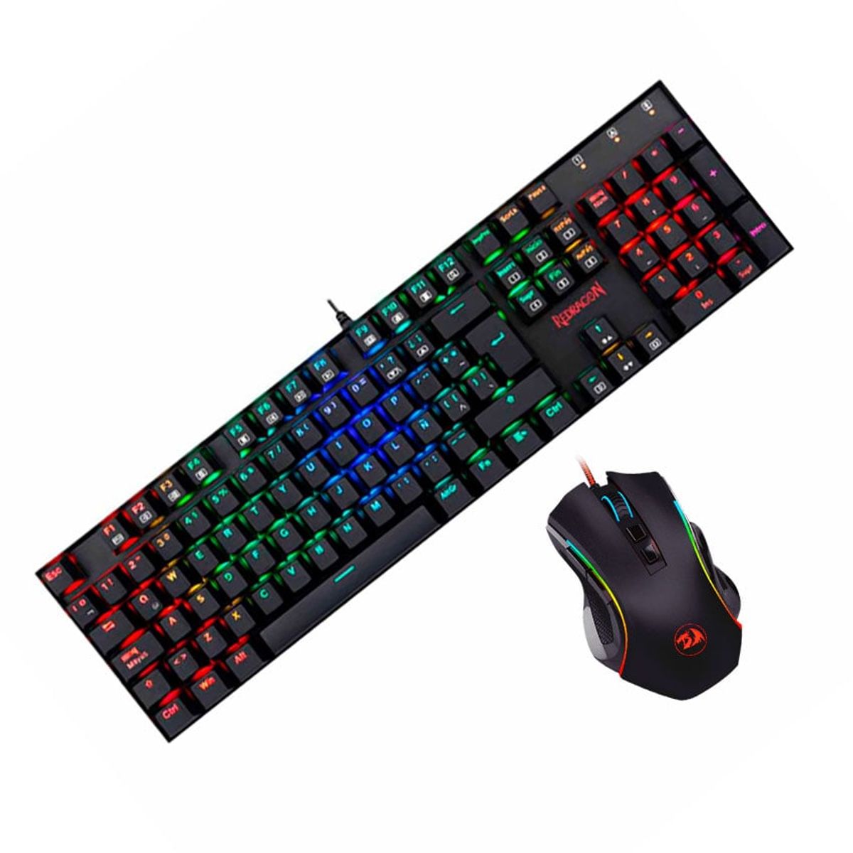 REDRAGON - Combo Gamer 2 en 1 Redragon MITRA + GRIFFIN teclado mecánico Español